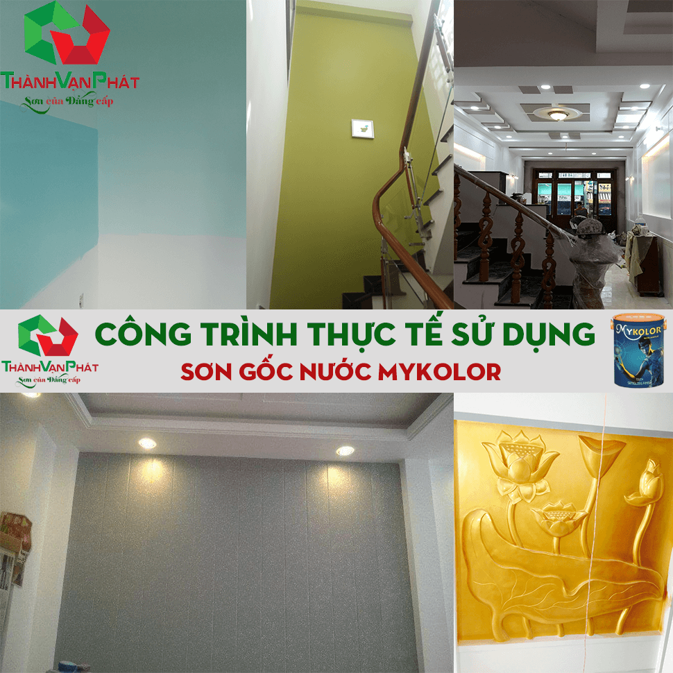 công trình thực tế sử dụng sơn gốc nước sơn hệ nước